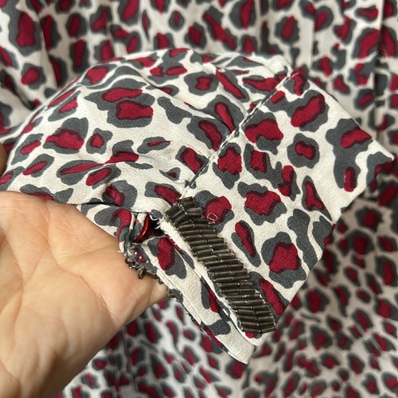 Hoss INTROPIA Women’s Leopard Print 100% Silk Dress Size 44 - Picture 6 of 16